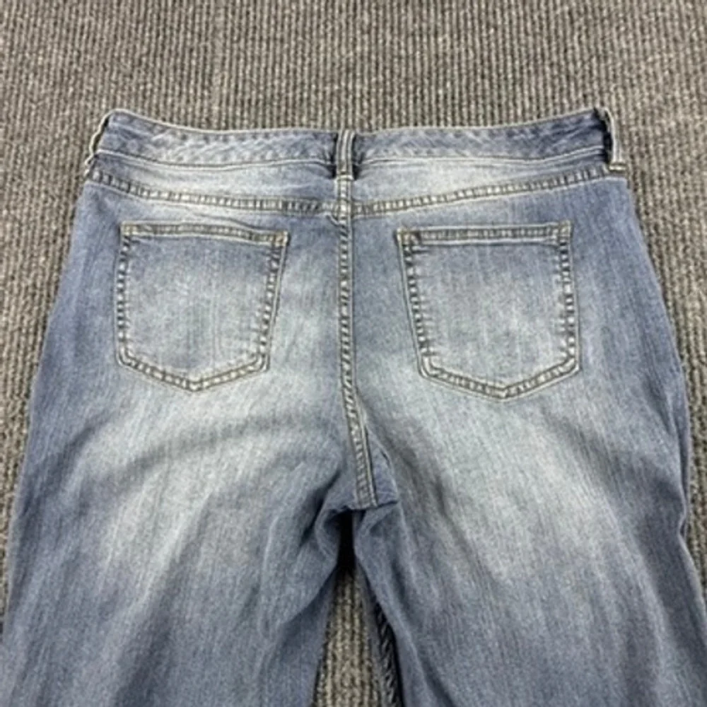 The Limited Slim Boyfriend Jeans Womens Size 10  Medium Wash‎ Distressed Denim